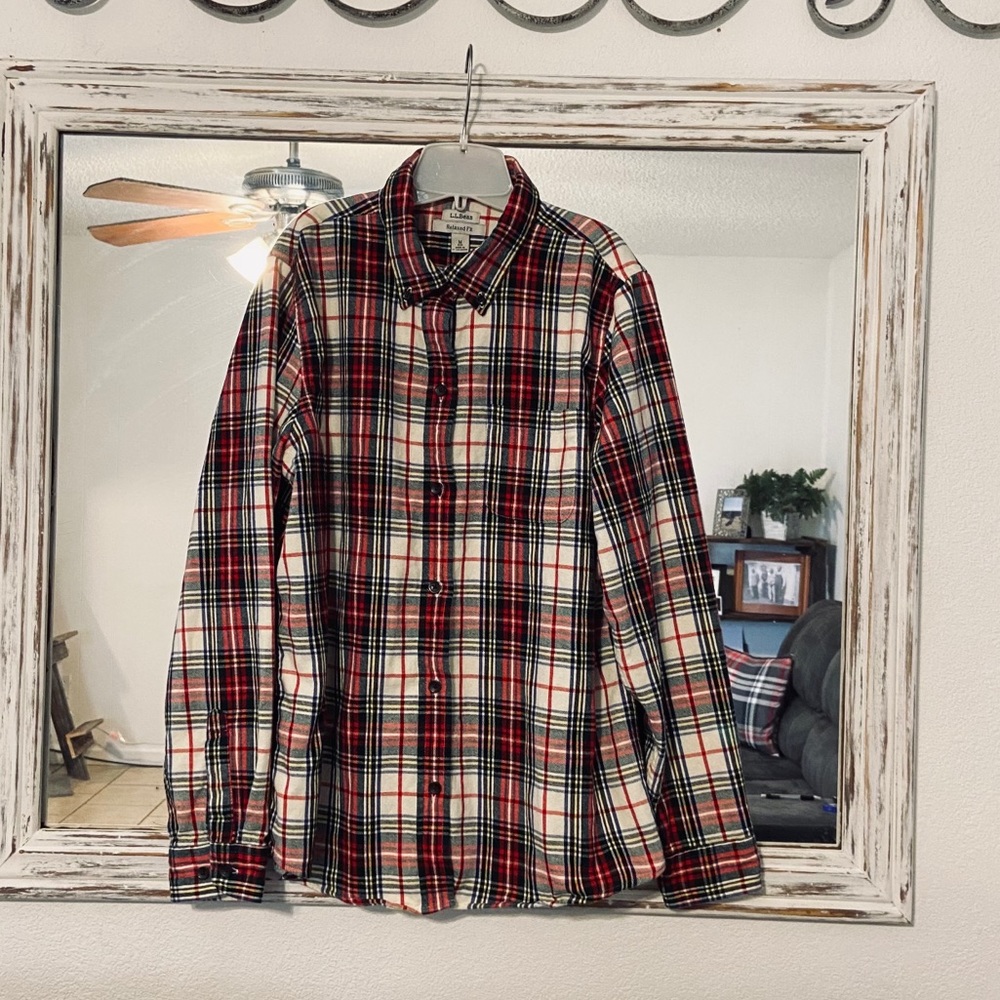 L. L. Bean Flannel button down shirt